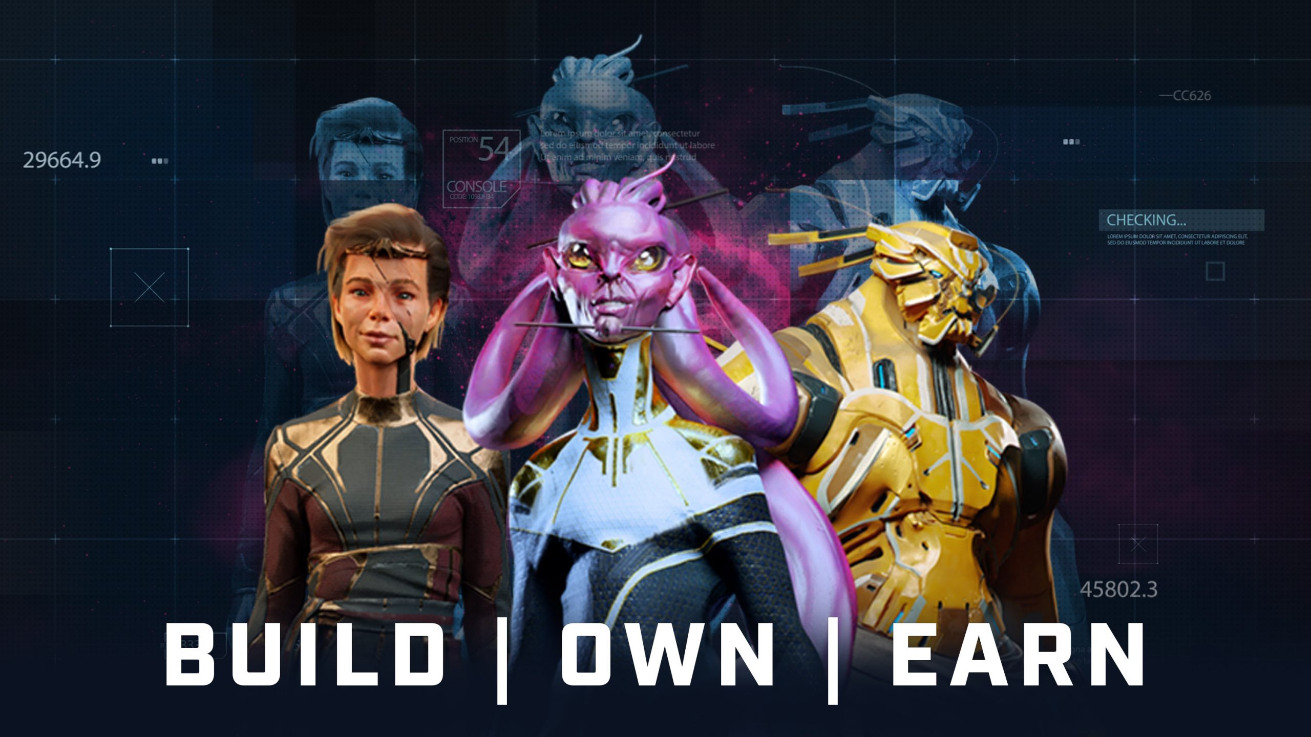 discord banner v3 · build | own | earn · JPG