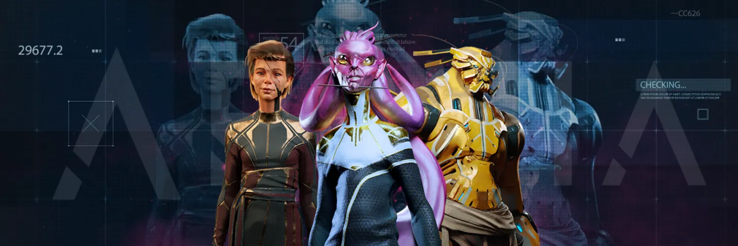 banner · faction characters · PNG